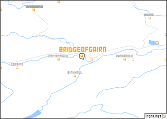 map of Bridge of Gairn