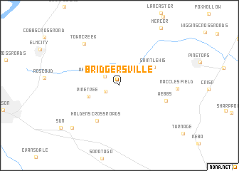 map of Bridgersville