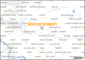 map of Brie-Comte-Robert