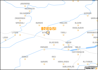 map of Briedīši