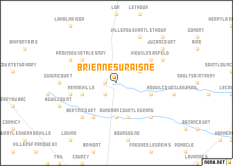 map of Brienne-sur-Aisne