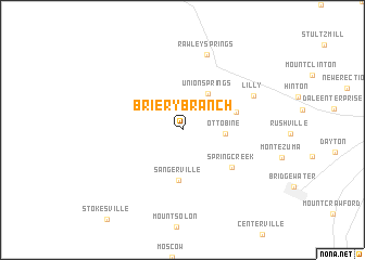 map of Briery Branch