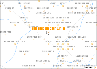 map of Brie-sous-Chalais