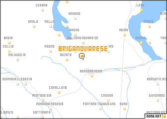 map of Briga Novarese