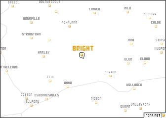 map of Bright