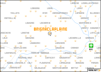 map of Brignac-la-Plaine