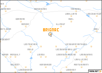 map of Brignac