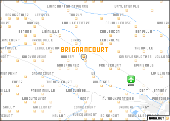 map of Brignancourt