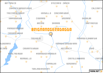 map of Brignano Gera dʼAdda