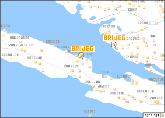 map of Brijeg