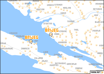 map of Brijeg