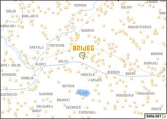 map of Brijeg