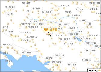 map of Brijeg