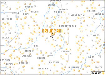 map of Briježani