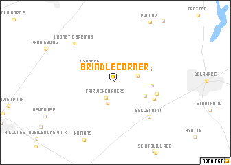 map of Brindle Corner