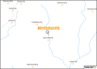 map of Brindoukro