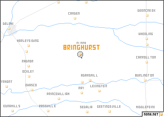 map of Bringhurst