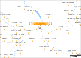 map of Brion-sur-Ource