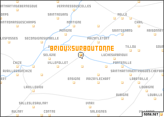 map of Brioux-sur-Boutonne