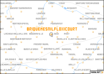 map of Briquemesnil-Floxicourt