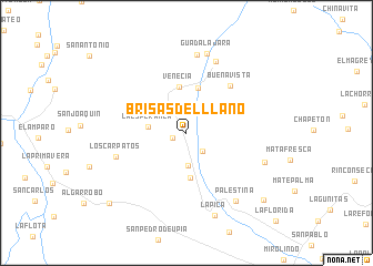 map of Brisas del Llano