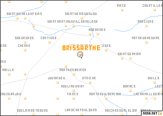 map of Brissarthe