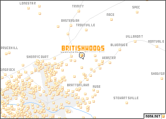 map of British Woods