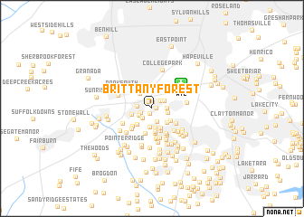 map of Brittany Forest