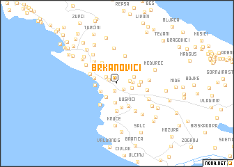 map of Brkanovići