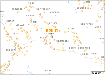 map of Brkići