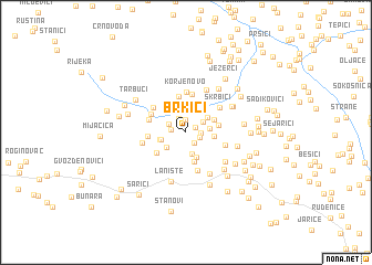 map of Brkići