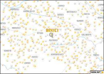 map of Brkići