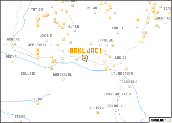 map of Brkljači