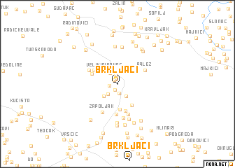 map of Brkljači