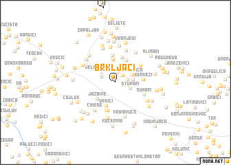 map of Brkljači