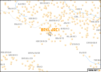 map of Brkljaći