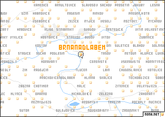 map of Brná nad Labem