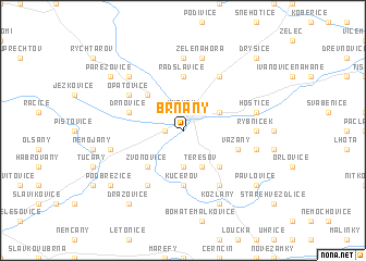 map of Brňany