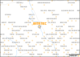 map of Brněnec