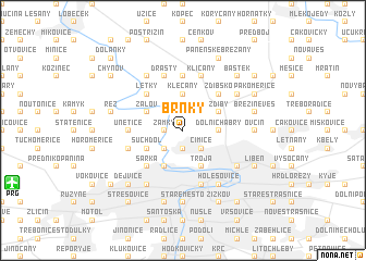 map of Brnky