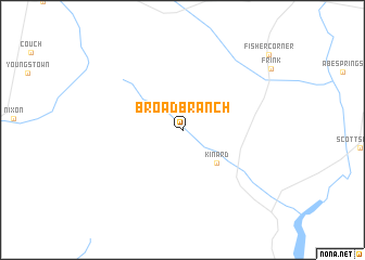 map of Broad Branch