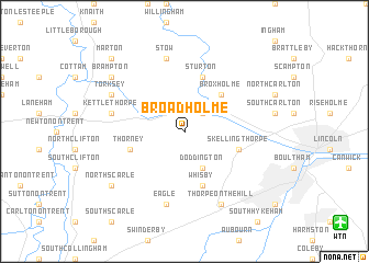 map of Broadholme