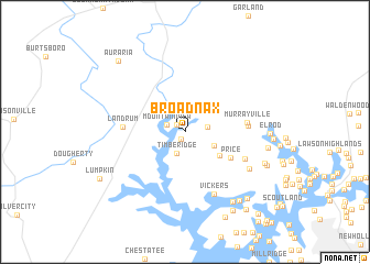 map of Broadnax