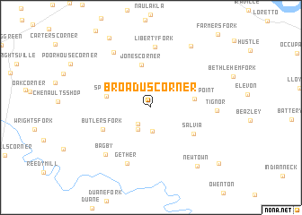 map of Broadus Corner