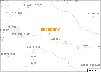 map of Broadway