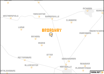 map of Broadway