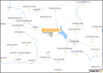 map of Broadway