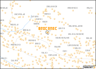 map of Bročanac