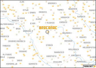 map of Broćanac