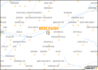 map of Brockdish